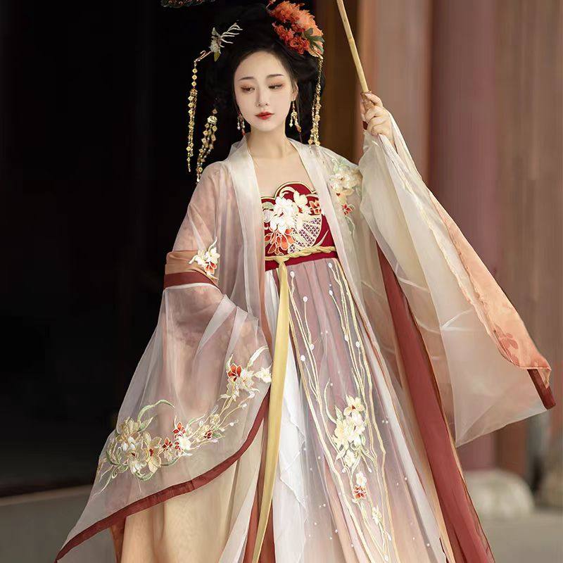 出租借古装有凤来仪齐胸花朝清涧春夏秋季成人中国风女士汉服刺绣
