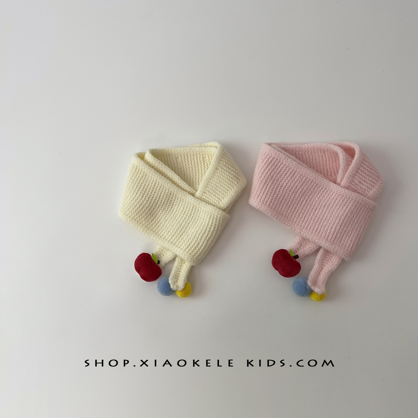 ins韩秋冬可爱儿童针织小领巾