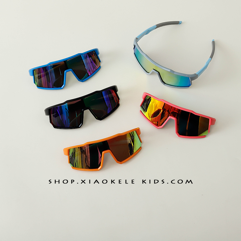 儿童太阳镜骑行眼镜不伤眼睛男女孩自行车运动偏光镜中大童墨镜潮