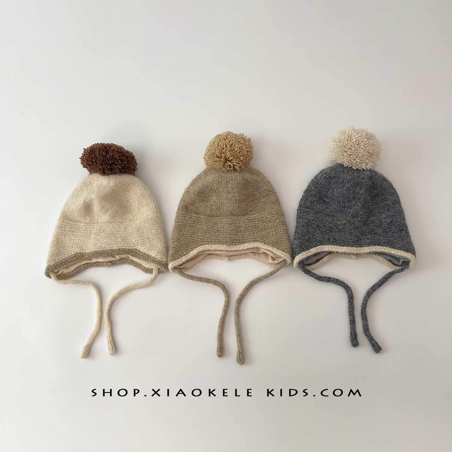 韩国宝宝针织帽男女童简约可爱