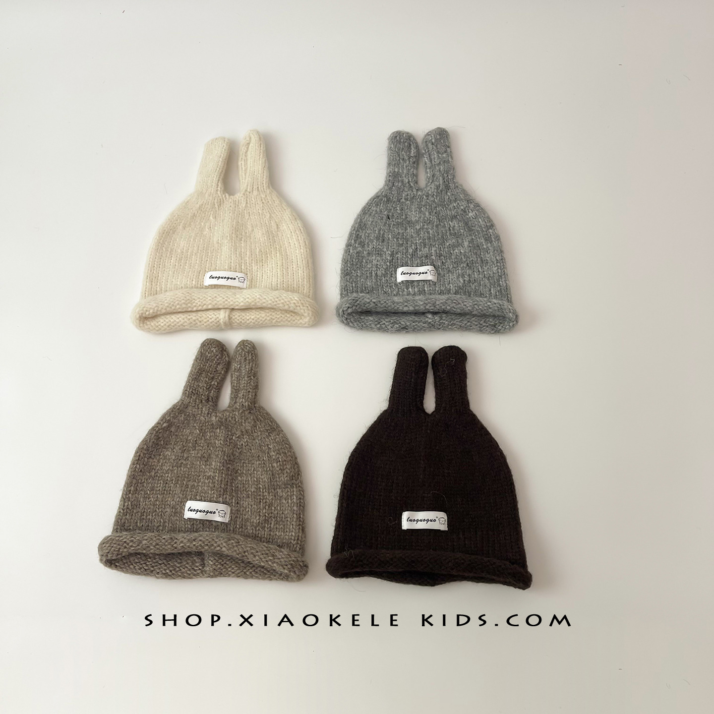 儿童帽子秋冬可爱百搭兔耳针织帽