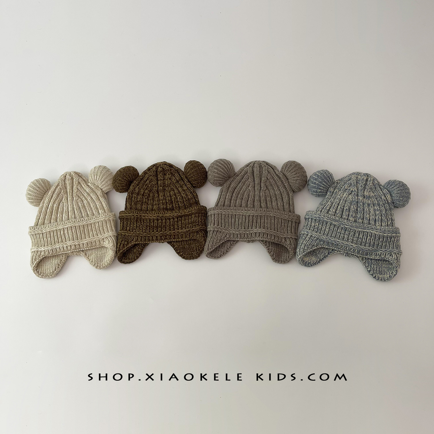 婴儿帽子秋冬防寒加厚针织套头帽