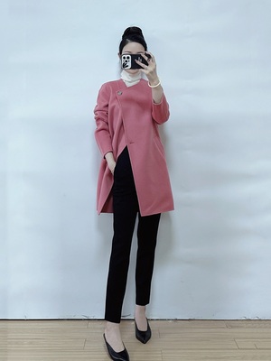 Theory两粒扣羊毛羊绒大衣