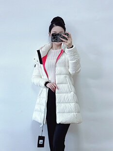 绍兴美代 mackage 女大童 白色中长款加厚保暖羽绒服外套 现8-14