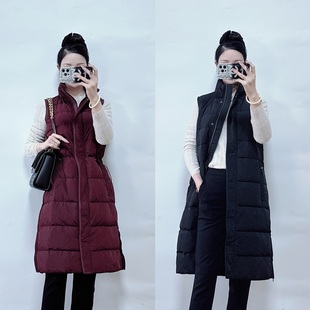 绍兴美代 Theory立领无袖抽绳收腰侧拉链马甲羽绒服H095411R 现PS