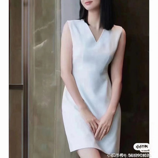 绍兴美代 theory FITTED V 新款V领亚麻无袖连衣裙 三色 P043609R