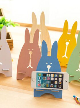 手机支架 可爱卡通兔子造型手机架手机数码支架 礼品厂家直销