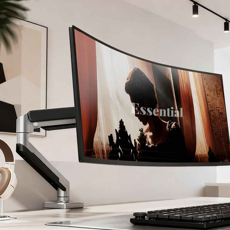 绿地宝显示器支架机械臂电脑显示屏幕免打孔增高架悬臂vesa孔底座