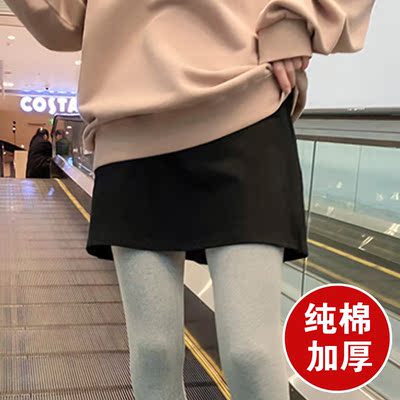 叠穿小裙帘遮屁帘穿搭神器女秋冬孕妇高级打底裤裤配鲨鱼裤的屁帘