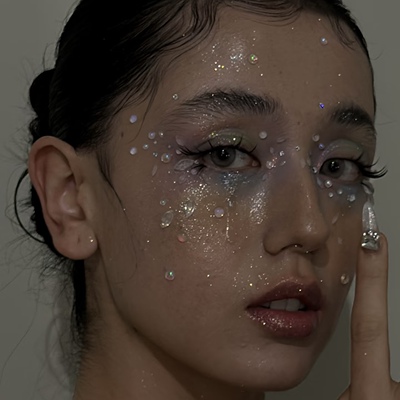 创意妆眼妆贴脸水珠泪珠泪痣妆容圣母泪仿妆脸部饰品透明泪滴拍照