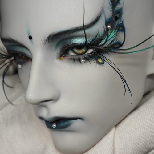 秀场白色眼睫毛蜘蛛精假睫毛派对妆容cosplay恶魔妆2025年新款