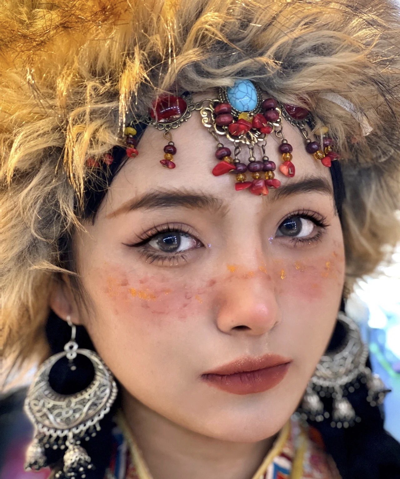 异域风情西域舞姬公主头饰古风流苏额头发饰民族风拍照道具额饰