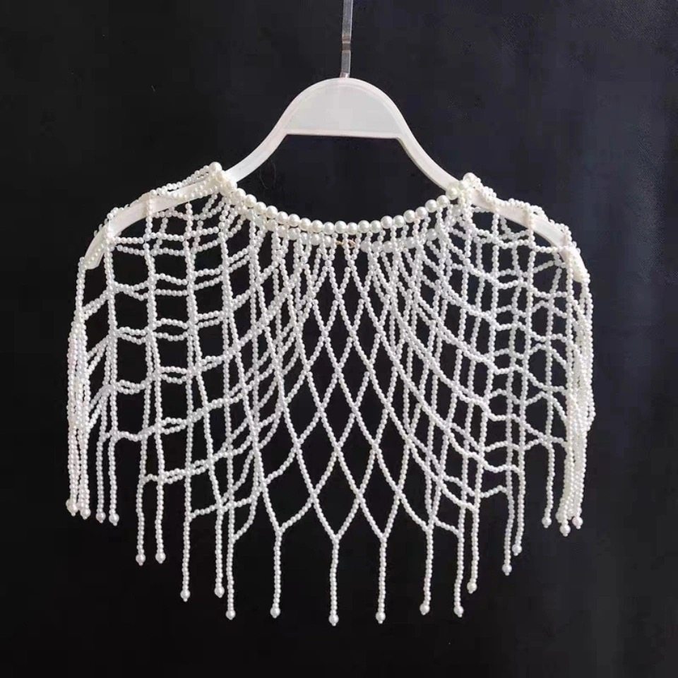 MING TASSELS NOBLE CONCUBINE YANXI RAIDERS HANFU PEARL CLOUD SHOULDERS HEAVY INDUSTRY OPERA FALSE COLLAR CHEONGSAM ACCESSORIES SHAWLS