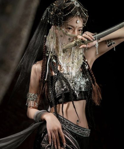 面纱异域古风遮脸纱蕾丝饰品