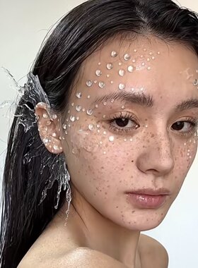 古风透明耳挂水滴水珠
