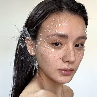 透明人鱼耳饰水滴头饰美人鱼鲛人耳挂cosplay汉服配饰写真水珠