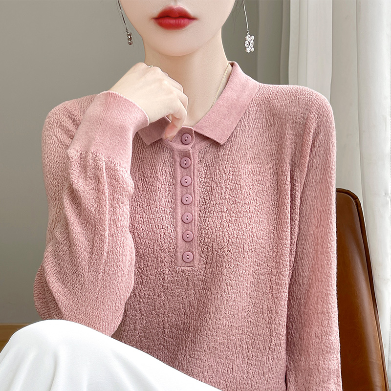 秋冬新款POLO领精纺羊毛