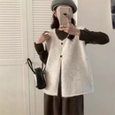 新款 女秋冬季 背心韩系简约复古软糯宽松 轻奢针织马甲开衫 2025新款