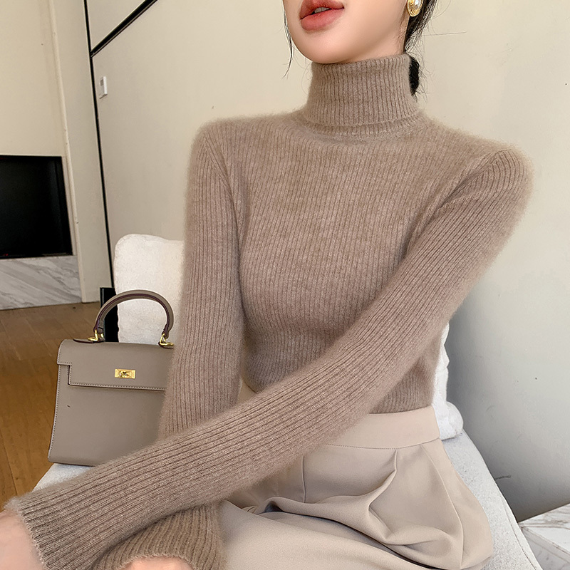 春季高级感加厚高领毛衣女