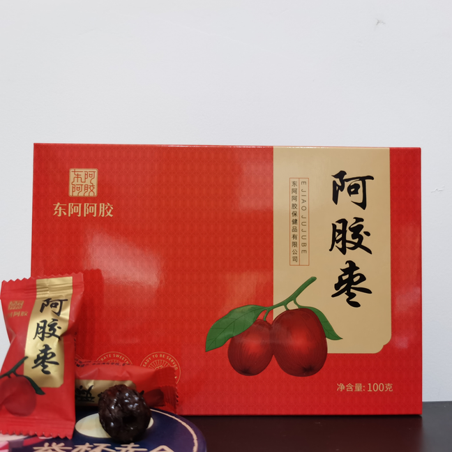 新包装新日期正品东阿阿胶阿胶枣100g盒装独粒包装即食阿胶枣