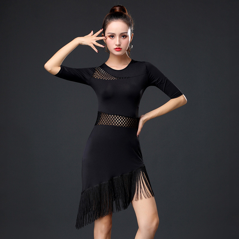 拉丁舞服装成人女新款流苏拉丁连衣裙专业高档比赛演出恰恰表演