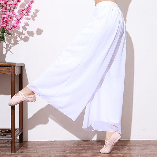 清仓新款舞蹈服练功裤宽松飘逸雪纺阔腿裤现代舞古典民族舞演出服