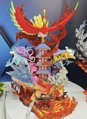 【全款现货】PPAP 圣兽组宝可梦神兽第三弹 凤王雕像GK手办摆件