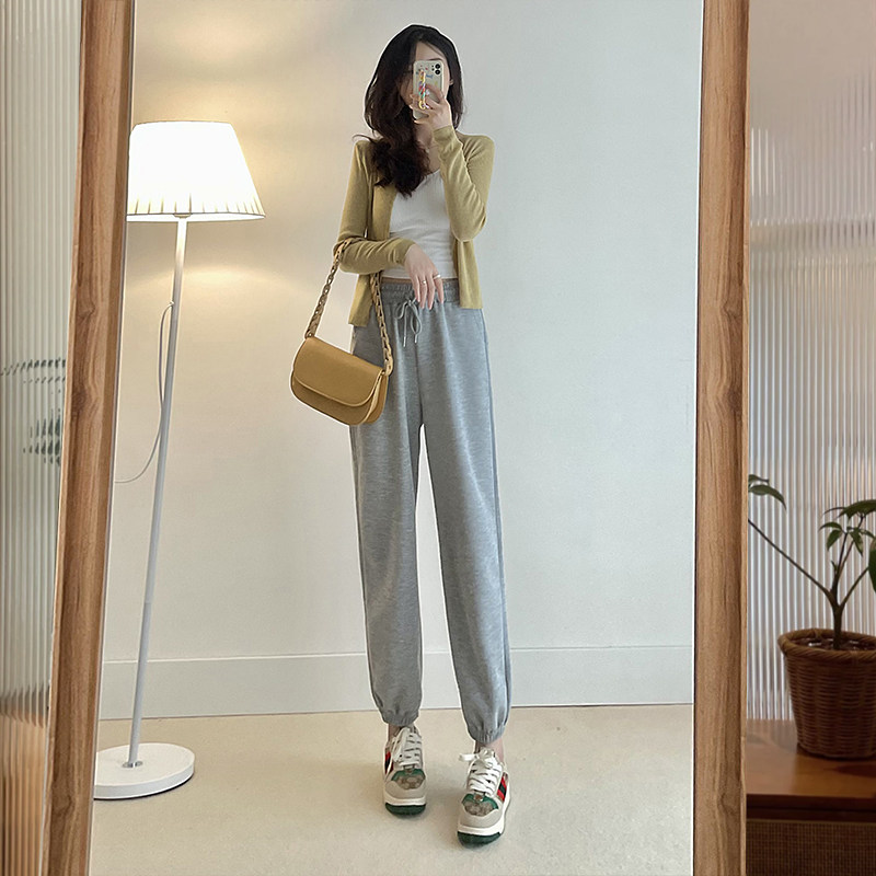 2022早春时尚套装女洋气网红气质时髦减龄显瘦休闲裤子两件套裤装