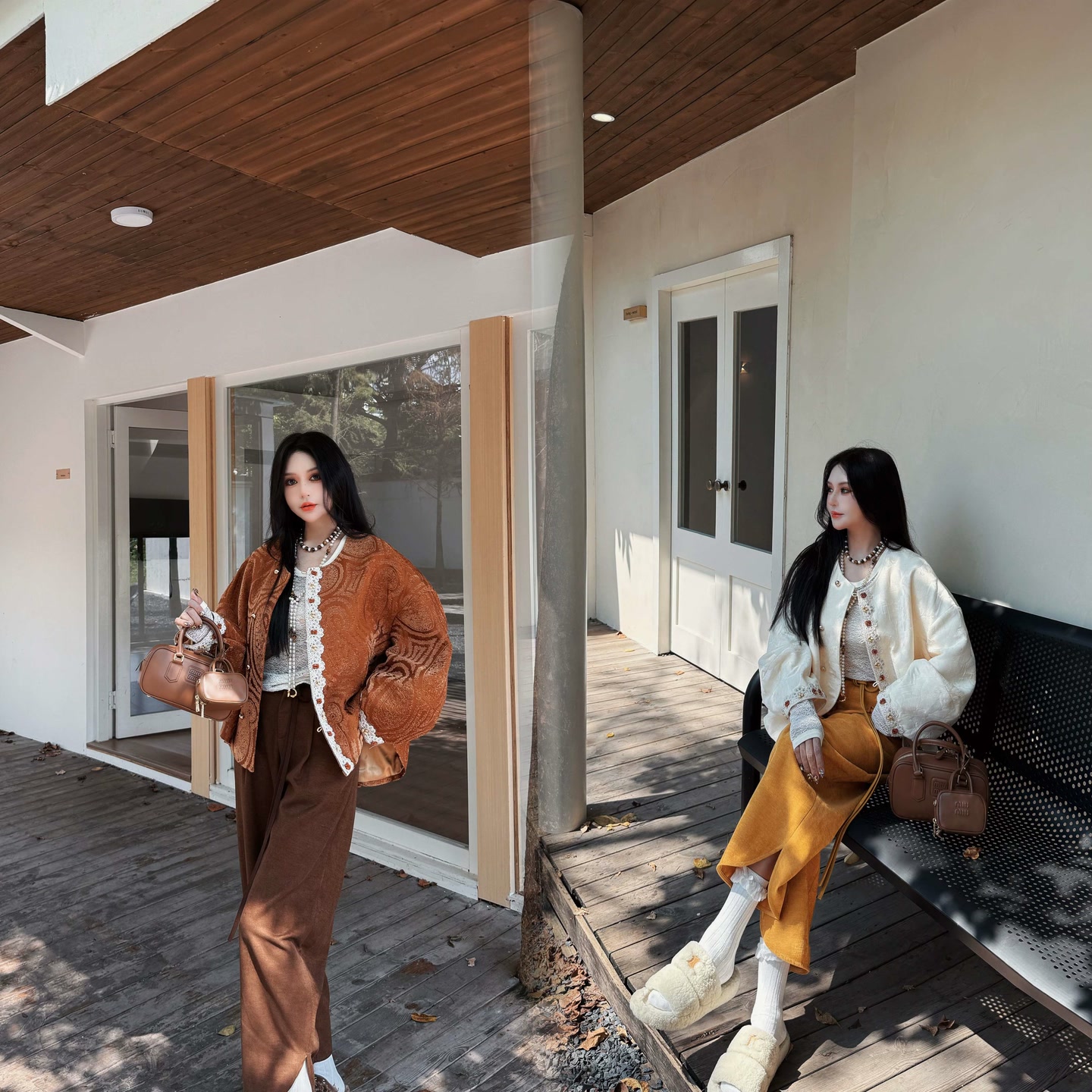 姗蔓大姗姗家加肥加大码女装新品重工设计花边盘扣轻奢外套