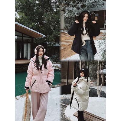 姗蔓大姗姗家加肥加大女装新品霸王龙2.0中长款连帽拉链三防外套