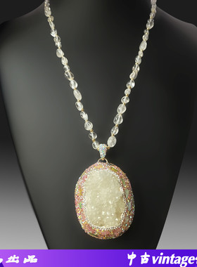 水晶圆珠链白水晶项链优质项链