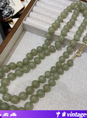 冰种晴水玉髓项链12M女款湖水绿