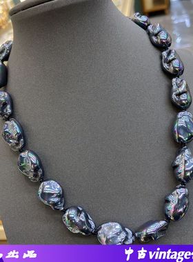 欧美热销异形巴洛克五彩极光黑珍