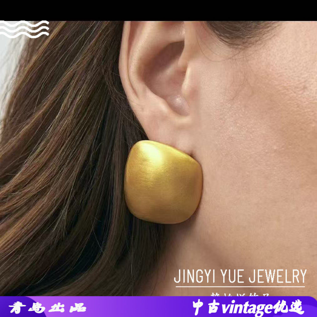 欧美夸张拉丝方形膝盖戒指耳钉套
