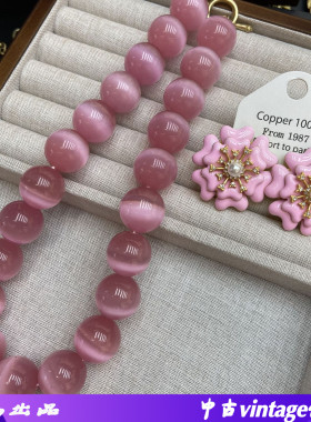 无铜原创法式vintage珐琅项链