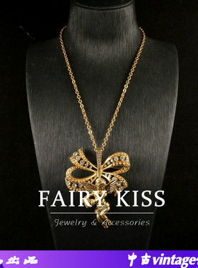 项链胸针两用可拆卸饰品镀真金镶