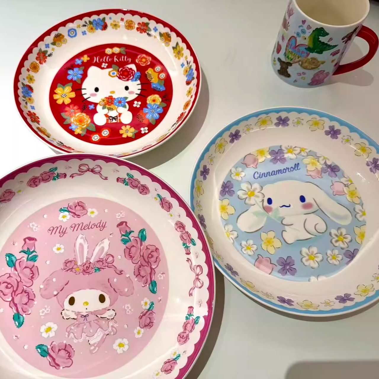 红色猫咪泰版猫猫小美创意早餐盘大容量深盘餐具陶瓷盘新款可爱,餐饮具,碗,淘宝优惠券,粉丝福利购,淘宝优惠卷