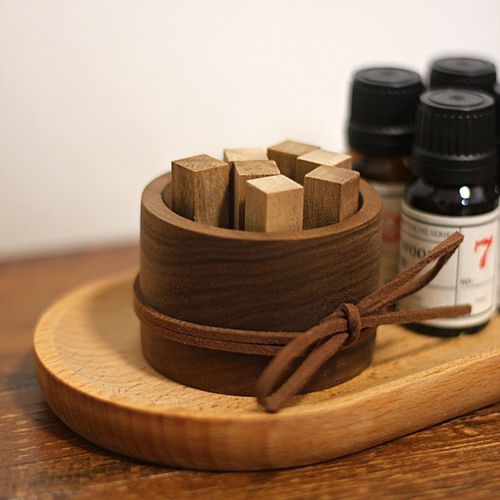 黑胡桃木车载香薰摆件车内扩香器