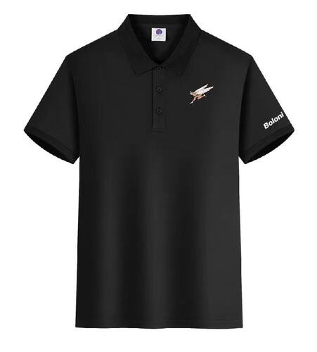 金色logopolo衫工作服白色logo