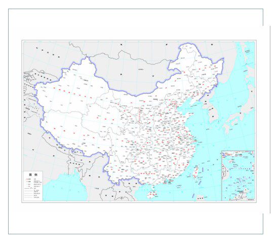 2022新版中国地图电子版行政区划水系高清矢量横版cdr/ai/pdf素材