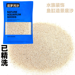 免洗尼罗河沙子鱼缸造景天然河沙水草砂南美缸装饰底沙细沙化妆沙