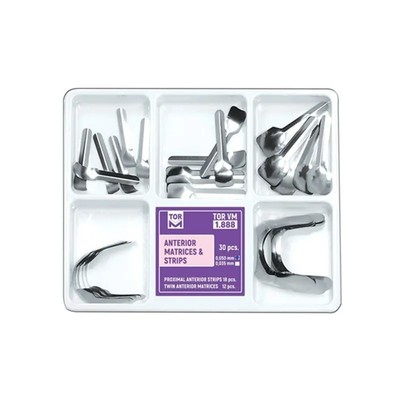 牙科材料1.888豆瓣成型片 不锈钢成型片 前牙豆瓣成型片30片混装