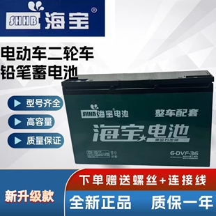 海宝电动车二三轮车电池 12V48V60V7212a32A34A45A58安铅酸干电池