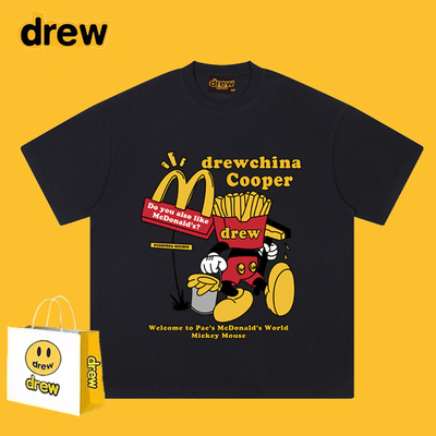 官网Drew薯条卡通米奇印花短袖