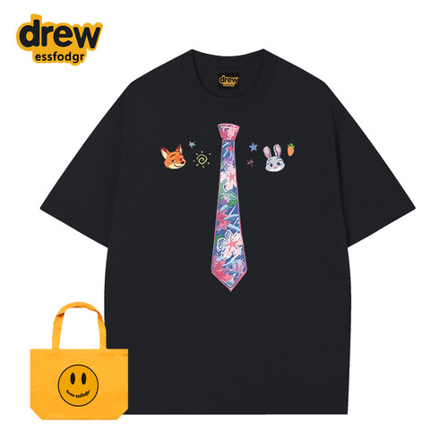 Drew疯狂动物城领带纯棉短袖T恤