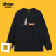 T恤男女宽松休闲打底衫 Drew美式 潮牌趣味卡通狗狗印花重磅长袖 ins