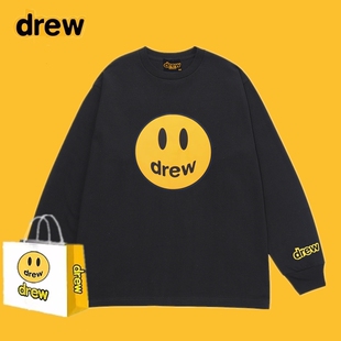 FOG高街潮流宽松情侣打底衫 Drew笑脸长袖 T恤男贾斯汀比伯网红同款