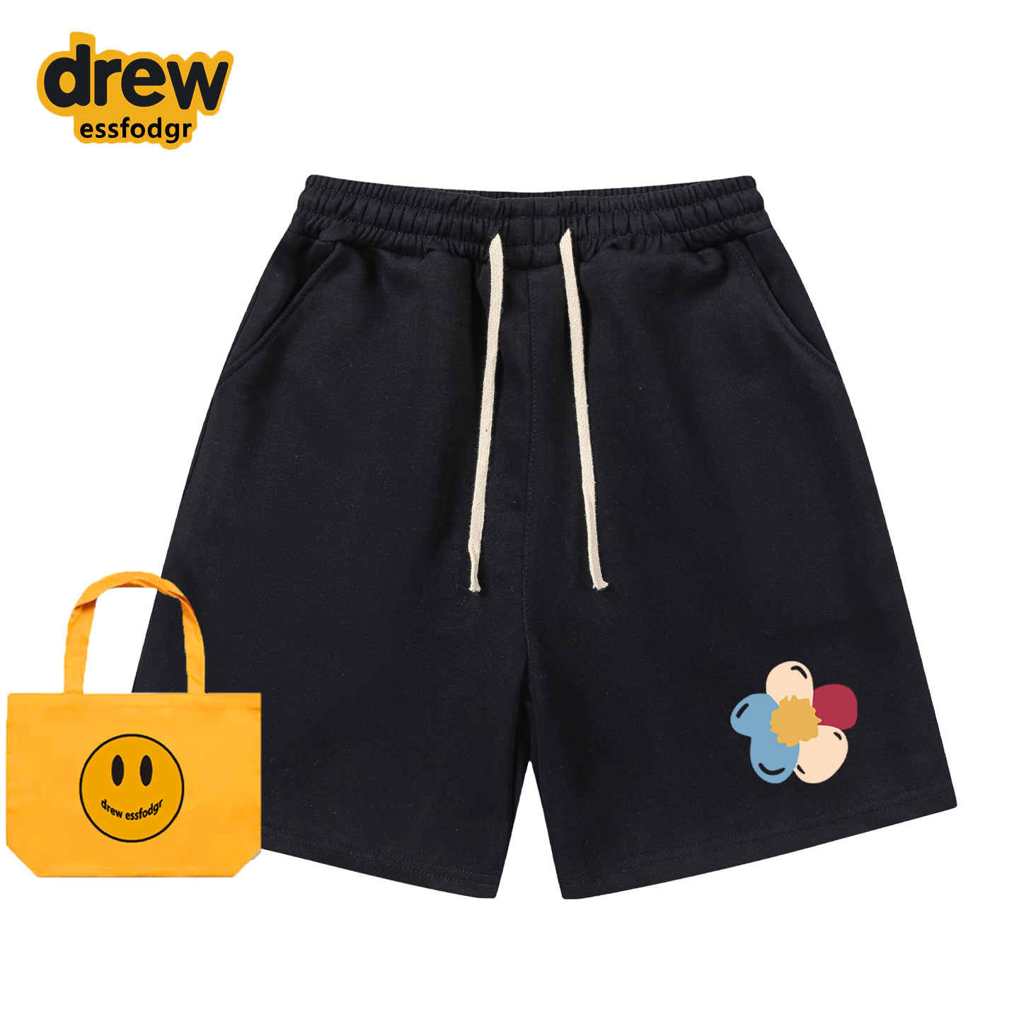 Drewessfodgr美式小花运动短裤图片
