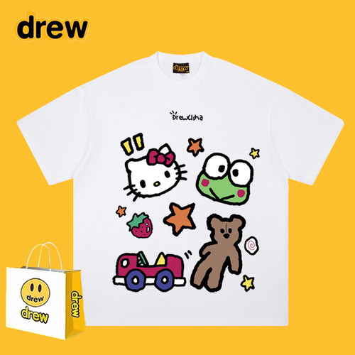 DREWESSFODG小熊青蛙卡通短袖