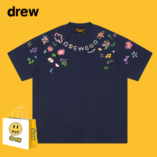 DREWESSFODGR涂鸦花卉印花T恤